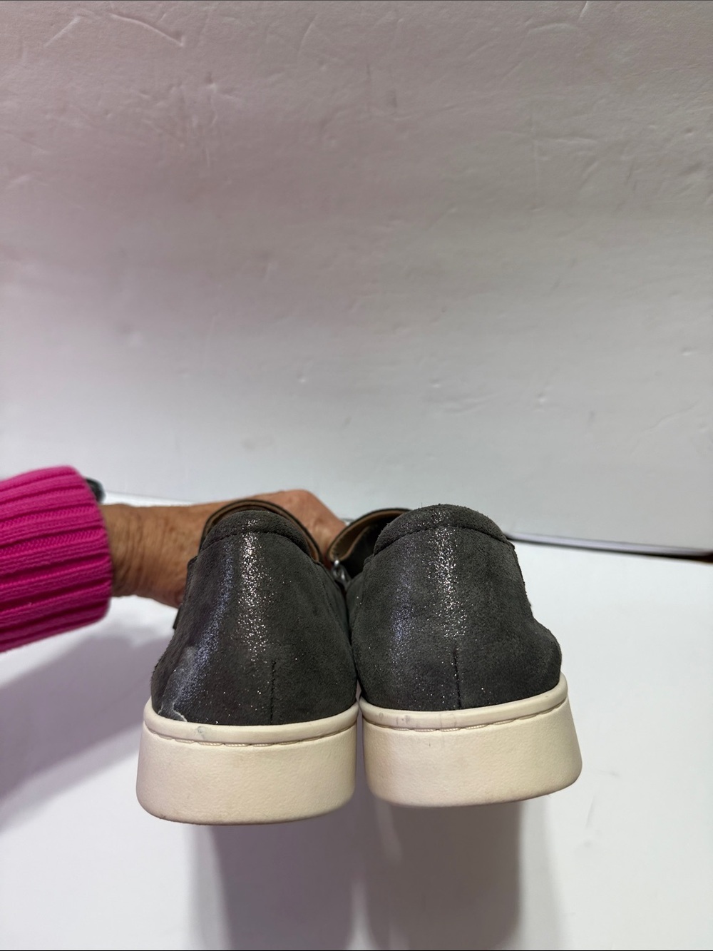 Vionic Uptown Mary Jane Flats Polluted Silver Suede Comfort Shoes 7.5 - Picture 6 of 9